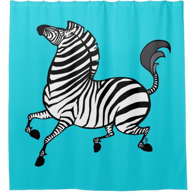 Zebra 3 Shower Curtain (Front)