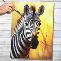 Zebra 4 Decoupage Paper