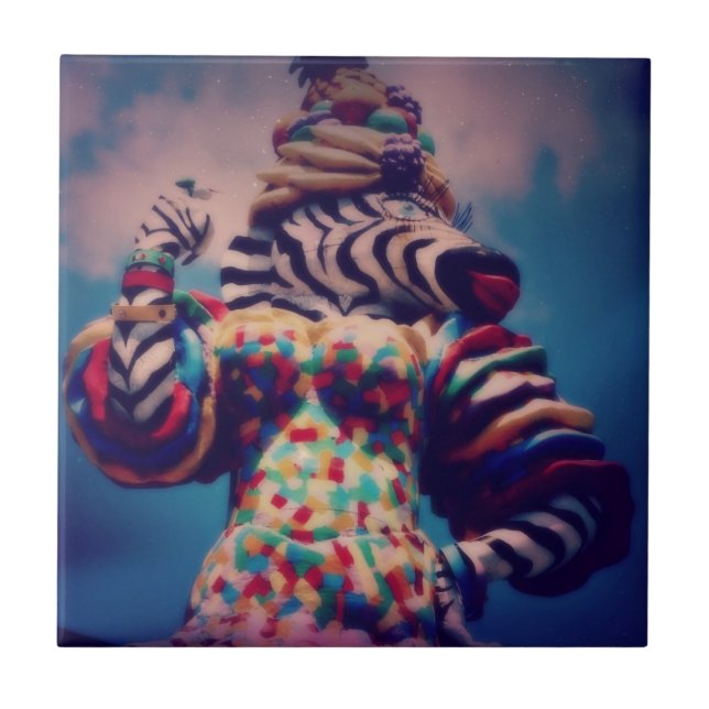 Zebra a Party Animal Tile (Front)