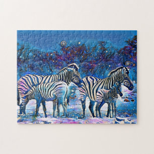 Zebra africa namibia nature jigsaw puzzle