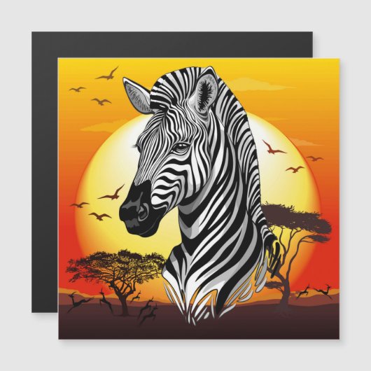 Zebra African Savanna Wild Animal (Front/Back)