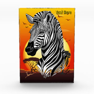 Zebra African Savanna Wild Animal Acrylic Award