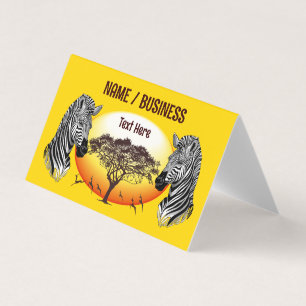 Zebra African Savanna Wild Animal Business Card