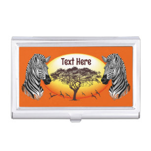 Zebra African Savanna Wild Animal Business Card Case
