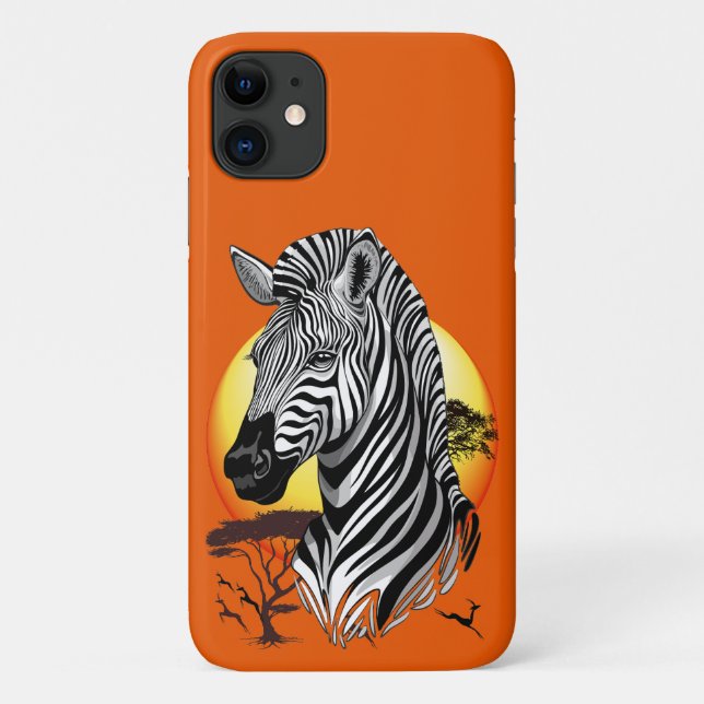 Zebra African Savanna Wild Animal Case-Mate iPhone Case (Back)