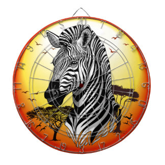 Zebra African Savanna Wild Animal Dart Board