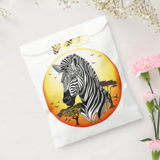 Zebra African Savanna Wild Animal Favor Bag