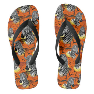 Zebra African Savanna Wild Animal Flip Flops