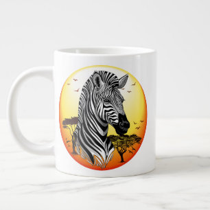 Zebra African Savanna Wild Animal Giant Coffee Mug