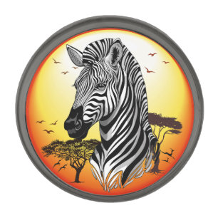 Zebra African Savanna Wild Animal Gunmetal Finish Lapel Pin