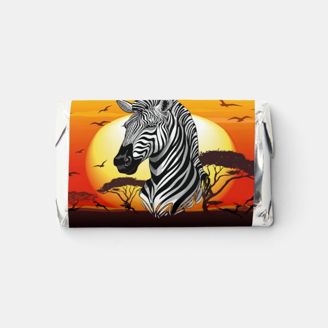 Zebra African Savanna Wild Animal Hershey's Miniatures (Front)