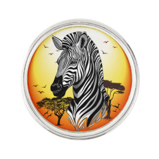 Zebra African Savanna Wild Animal Lapel Pin