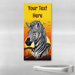Zebra African Savanna Wild Animal Magnetic Notepad