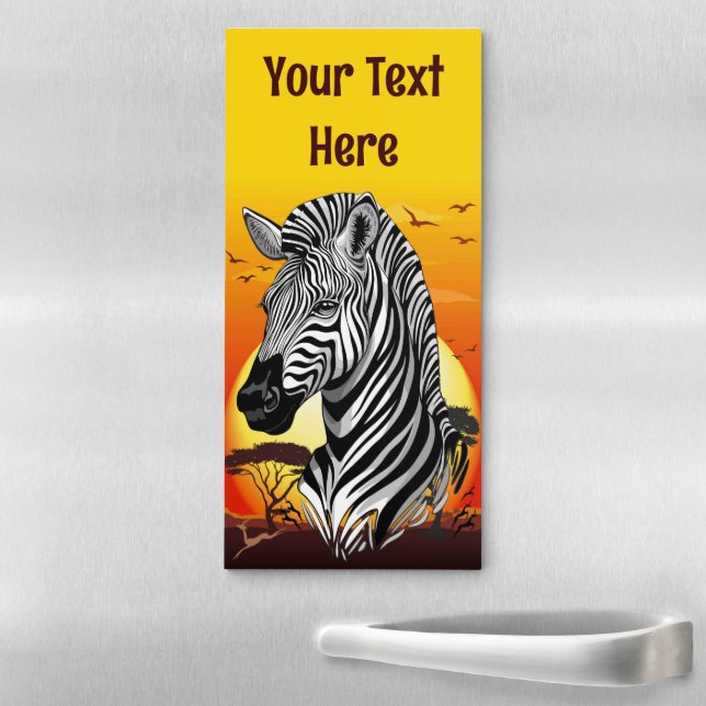 Zebra African Savanna Wild Animal Magnetic Notepad (In Situ)