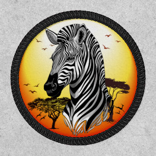 Zebra African Savanna Wild Animal Patch