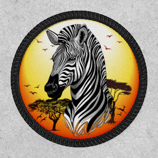 Zebra African Savanna Wild Animal Patch