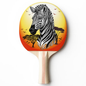 Zebra African Savanna Wild Animal Ping Pong Paddle