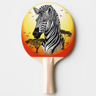 Zebra African Savanna Wild Animal Ping Pong Paddle