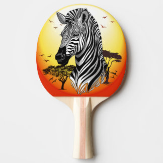 Zebra African Savanna Wild Animal Ping Pong Paddle