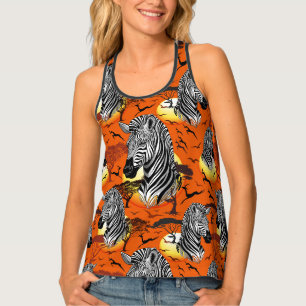 Zebra African Savanna Wild Animal Tank Top