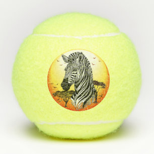 Zebra African Savanna Wild Animal Tennis Balls