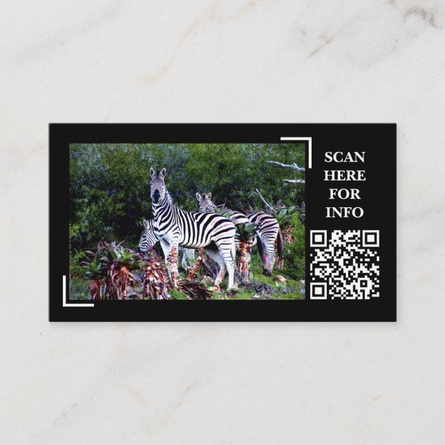 Zebra Aloe Wildlife Photography Custom Business Card (Front)