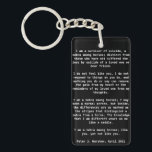 Zebra Among Horses Keychain<br><div class="desc">A poem by Peter Warshaw</div>
