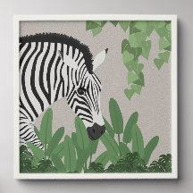 Zebra amongst Leaves
