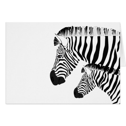 Zebra and baby cards (Front Horizontal)