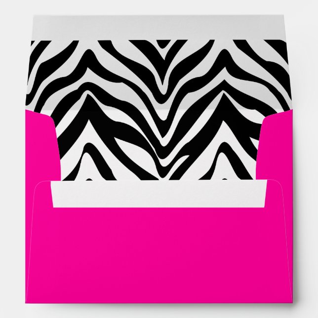 Zebra and Hot Pink Envelope (Back (Bottom))