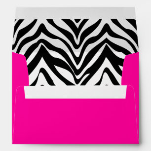 Zebra and Hot Pink Envelope