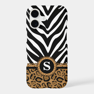 Zebra and Leopard Monogram iPhone 17 Case