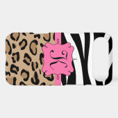 Zebra and Leopard Print Personalized Monogram Case-Mate iPhone Case (Back (Horizontal))
