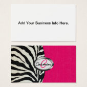 Zebra and Neon Pink with Metallic Monogram (Front & Back)