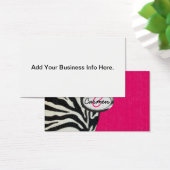 Zebra and Neon Pink with Metallic Monogram (Desk)