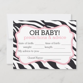 Zebra and Pink Chevron Predictions & Advice Card