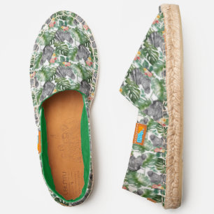 Zebra And Tropical Leaves Espadrilles