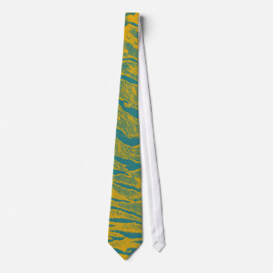 Zebra animal fur 3 neck tie