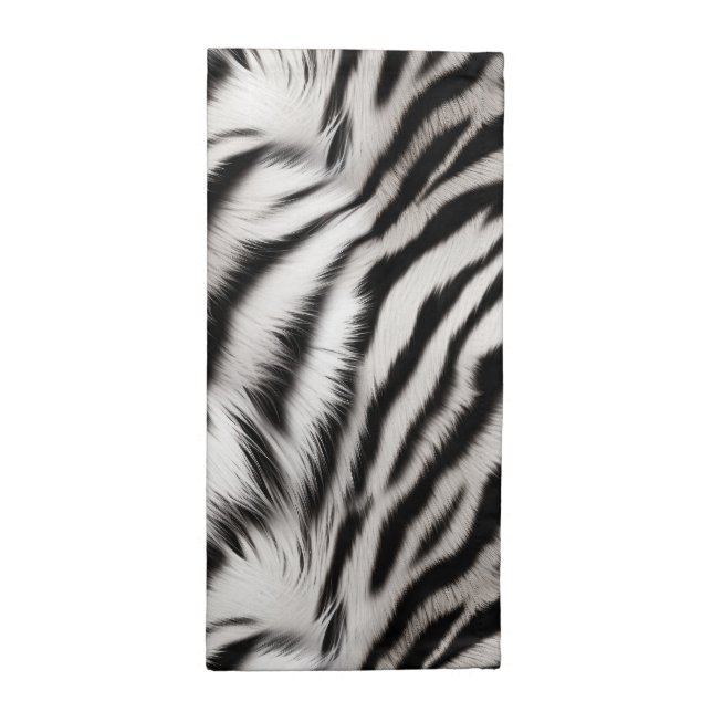 Zebra Animal Fur Cloth Napkin (Half Fold)