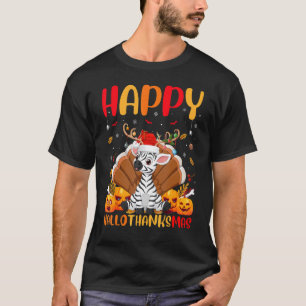 Zebra Animal Happy Zebra Hellothanksmas T-Shirt