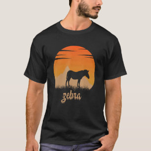Zebra Animal Hot In The Mounta In Nature T-Shirt