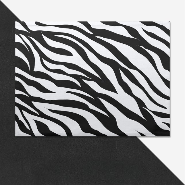 Zebra Animal Print Black and White Safari  Cloth Placemat (Creator Uploaded)