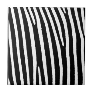 Zebra animal print,black-and-white Stripes. Ceramic Tile