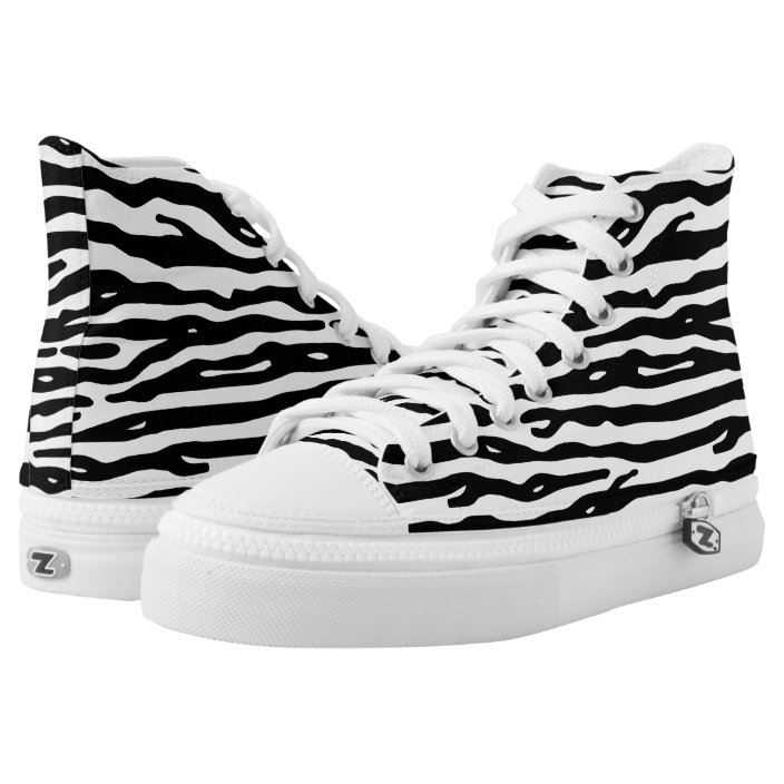 black and white zebra print shoes