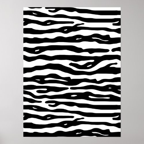 Zebra Animal Print Black White Stripes Pattern