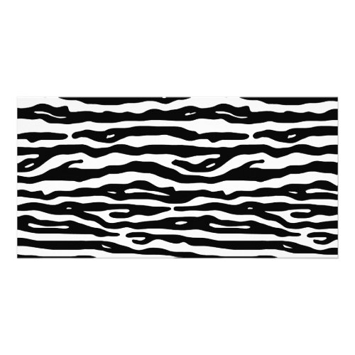 Zebra Animal Print Black White Stripes Pattern Card