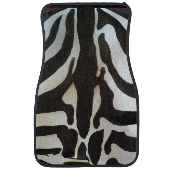 Zebra Animal Print Car Floor Mat (Front)