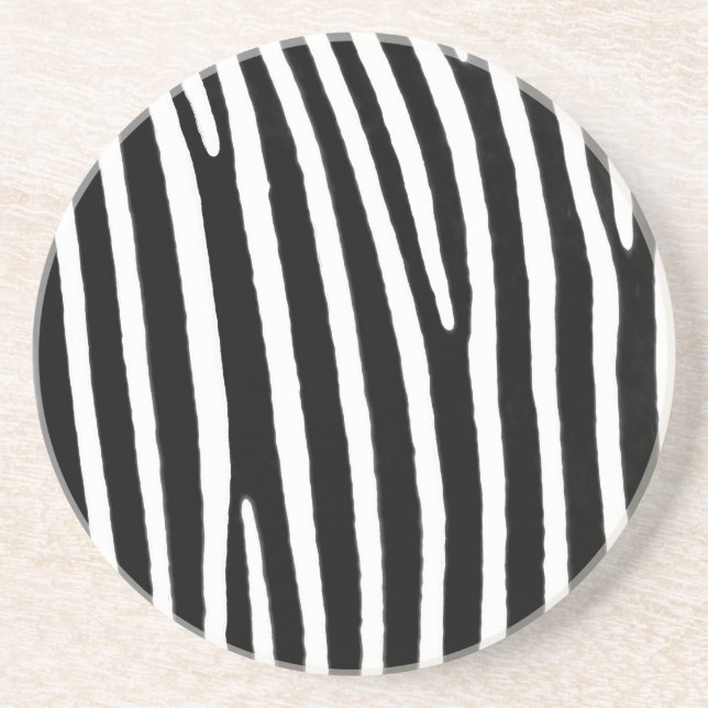 Zebra animal print coaster (Front)