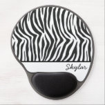 Zebra Animal Print Custom Cursive Name Gel Mouse Pad<br><div class="desc">This is a Zebra Animal Print Custom Cursive Name Gel Mouse Pad!</div>