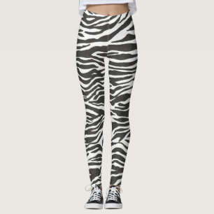 zebra animal print leggings yoga pants tights